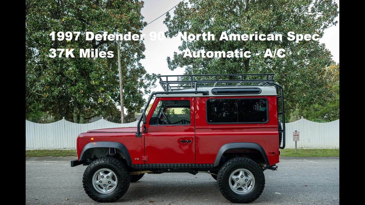 1997 Land Rover Defender 90 NAS 4.0L V8 Automatic 37K Original Miles AC For Sale Car Cave USA