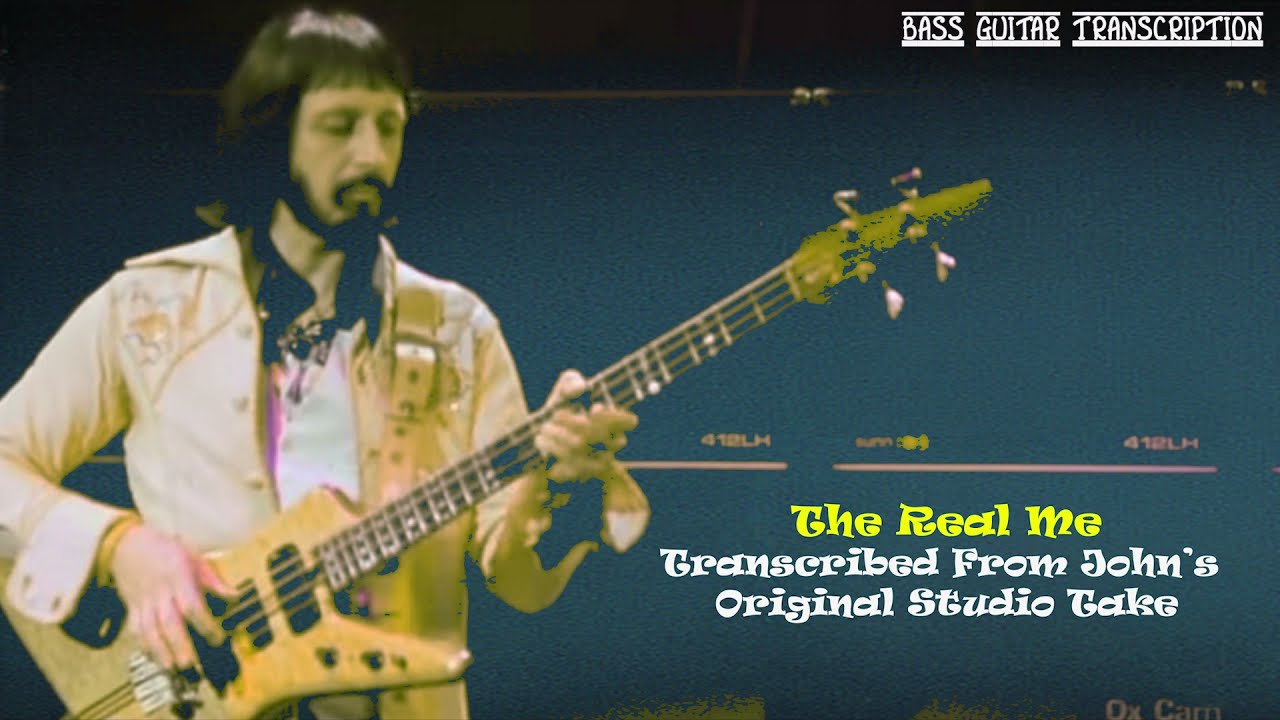 The Real Me Bass Tab & Notation: Transcribed from John Entwistle's Original Studio take: The Who