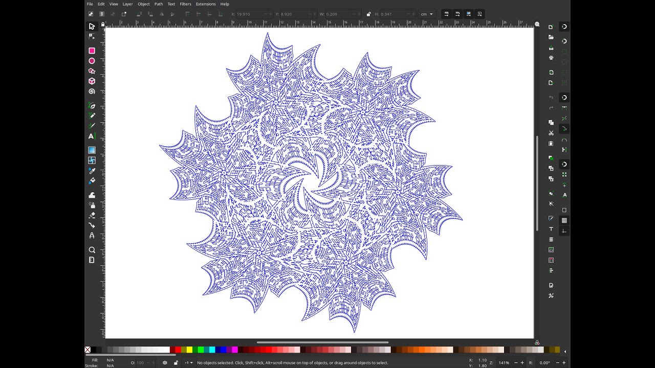 How to make fractal art in Inkscape from a 2D barcode