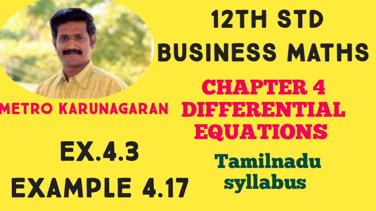 12th Std BM Example 4.17 Solve differential equation x²dy+y(x+y)dx=0 given x=1, y=1