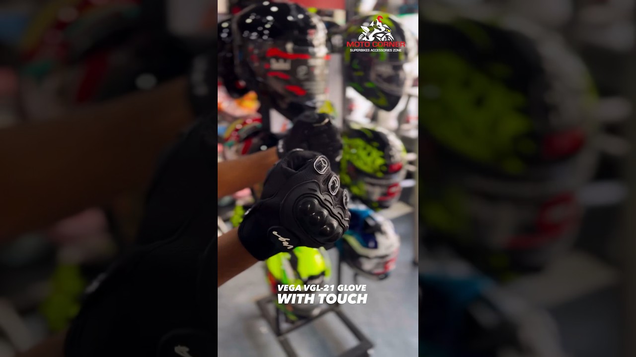 😍Vega glove with Touch🔥  #ridinggloves #motocornerfamily #youtubeshorts
