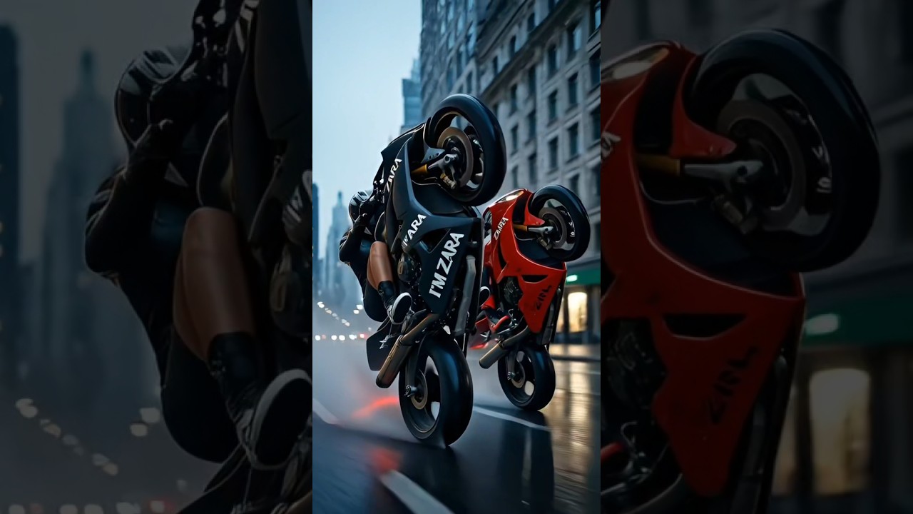 Two AI Biker Girls Racing 🔥🏍️ | Future of Speed