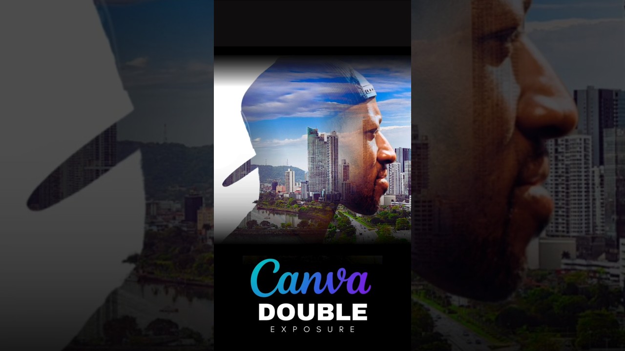 Double Exposure Effect in Canva &ndash; Easy Photo Overlay Tutorial #canva