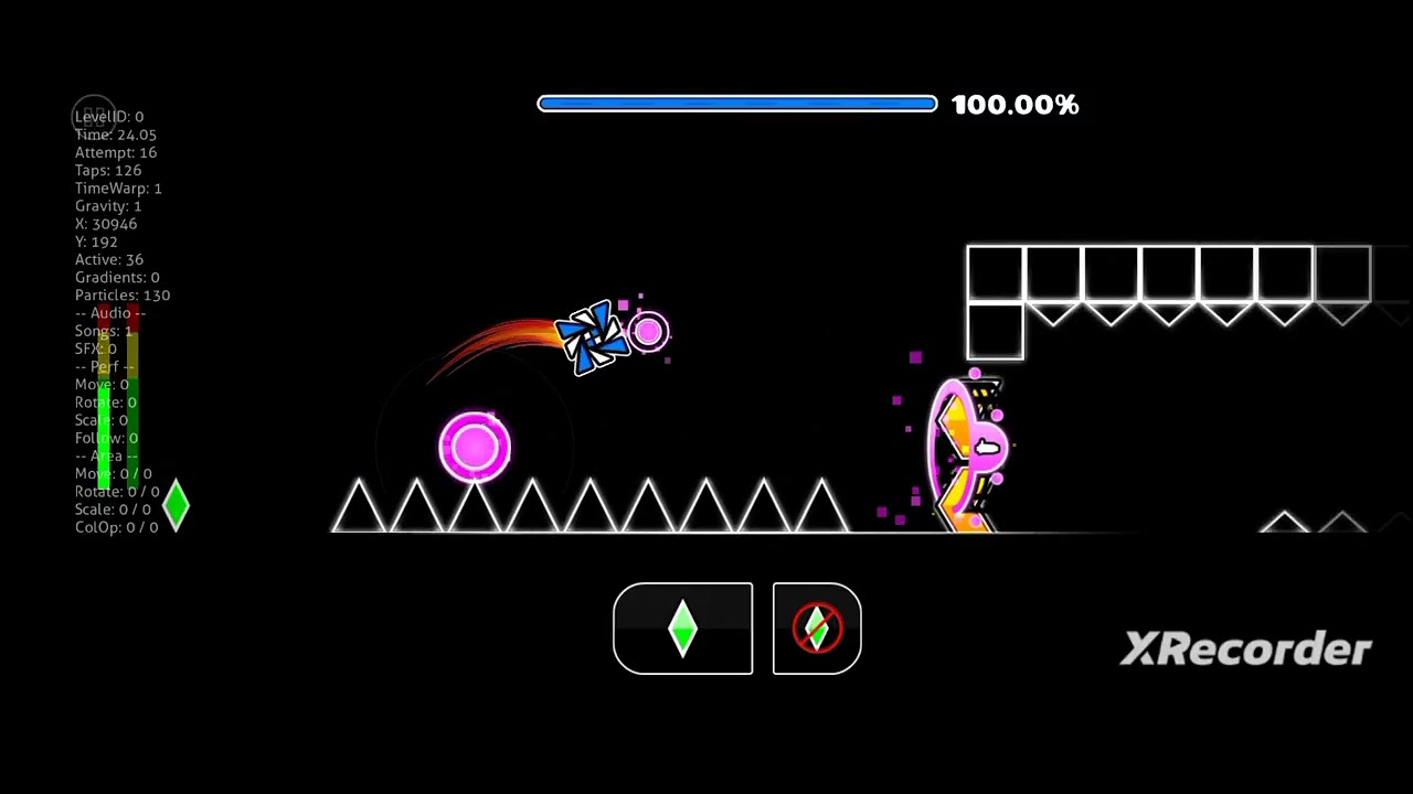 My level in progress showcase in geometry dash mobile