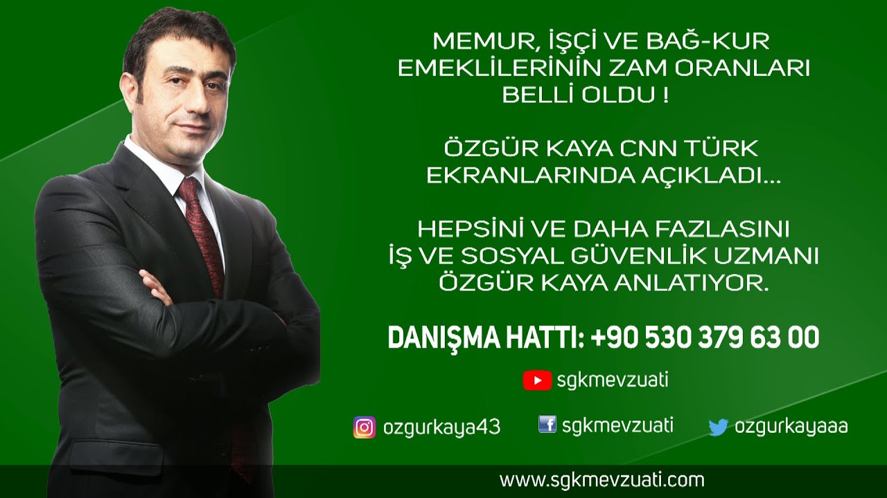 MEMUR, İŞ&Ccedil;İ VE BAĞ-KUR EMEKLİLERİNİN ZAM ORANI BELLİ OLDU