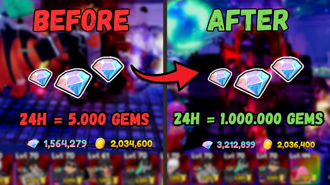 Tôi Đã Kiếm $1.000.000 Gems Siêu Dễ Dàng Trong Anime Defenders