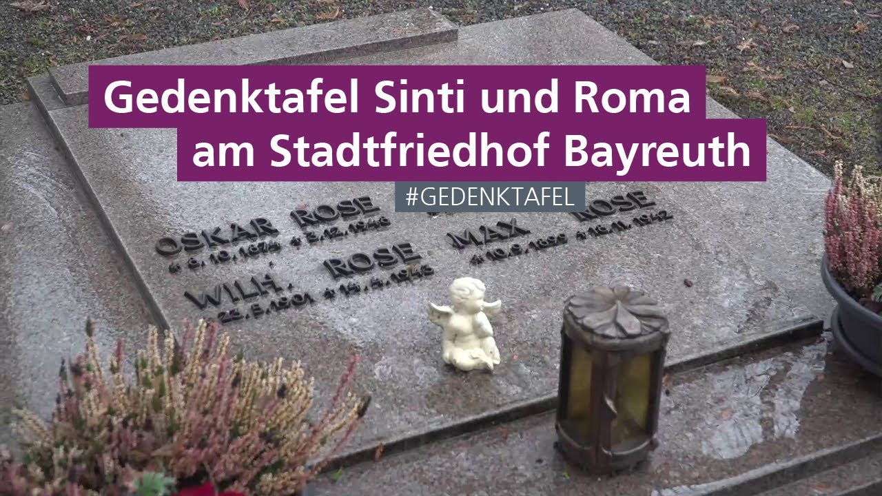 Gedenktafel Sinti und Roma am Stadtfriedhof Bayreuth