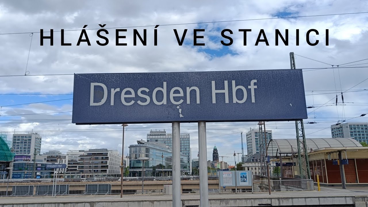 Hlášení ve stanici Dresden Hbf [DB]