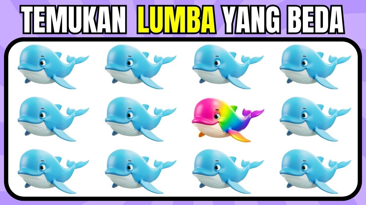 👁Tes Mata Kamu! Bisa Temukan Hewan Laut yang Berbeda? | EDISI HEWAN LAUT 🦈 🐳 🐠