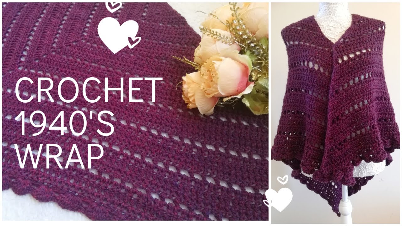 CROCHET EASY 1940's FRENCH WRAP/SHAWL | La Jolie Bretonne Wrap Tutorial (Vintage Crochet Series)