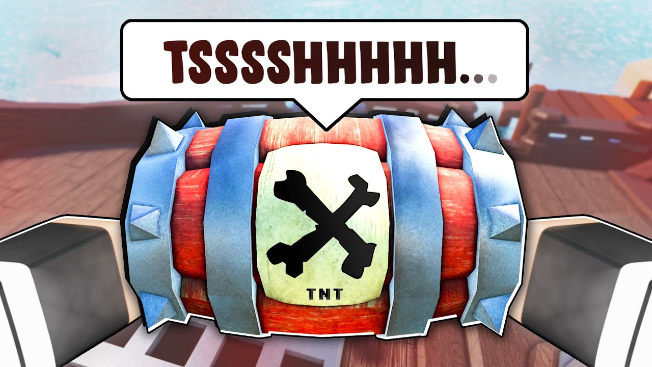 PVP with Explosive Barrels! In Sea of Pirates ROBLOX..