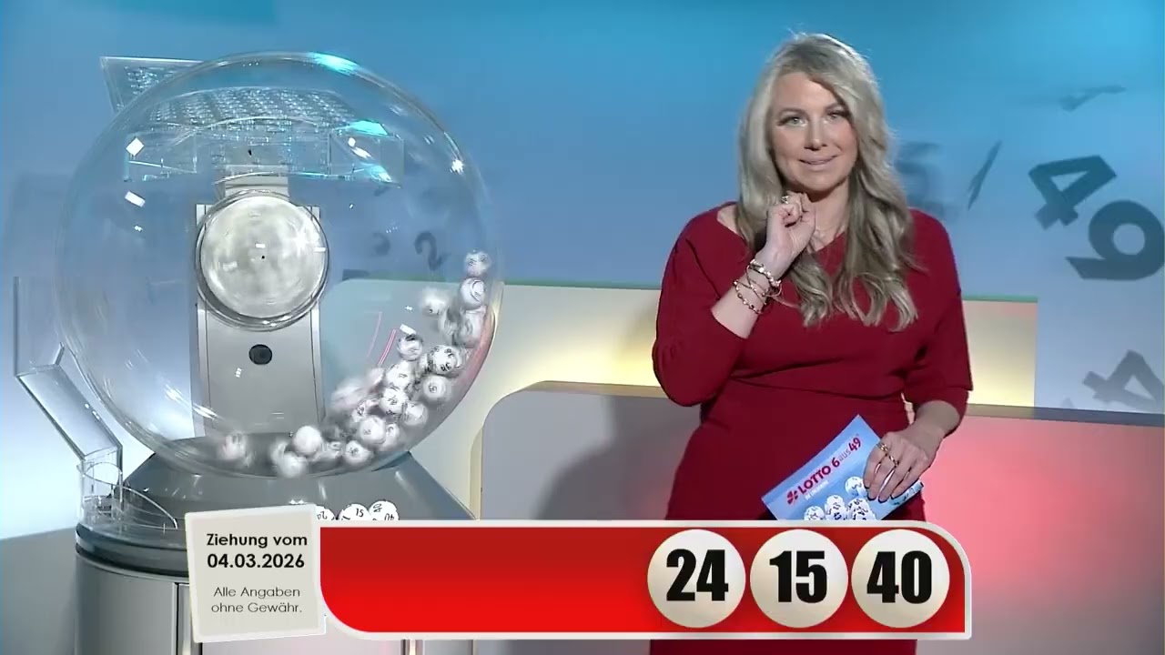LOTTO 6aus49-Gewinnzahlen von Mittwoch, 04.03.2026