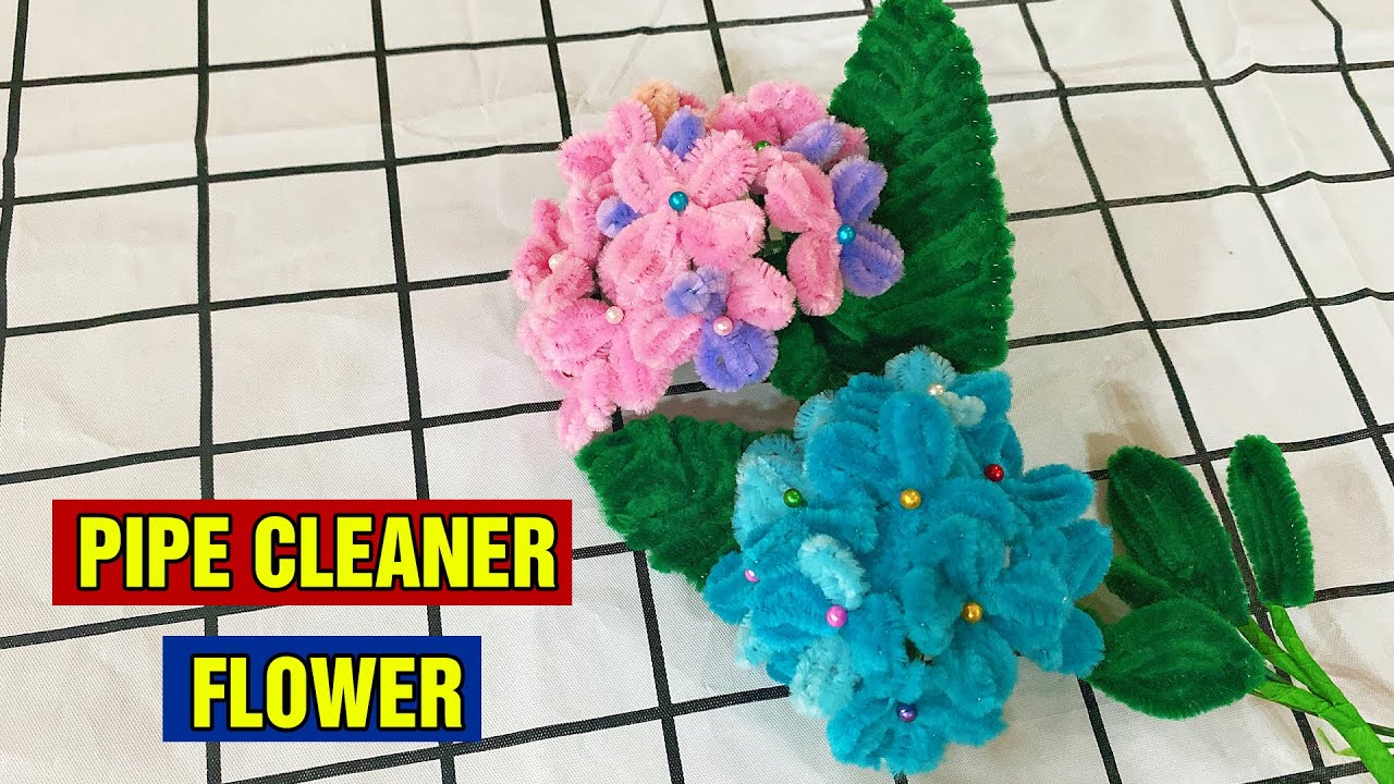How to make amazing Hydrangea Flower from Pipe Cleaner | DIY Pipe Cleaner flower | Easy Craft