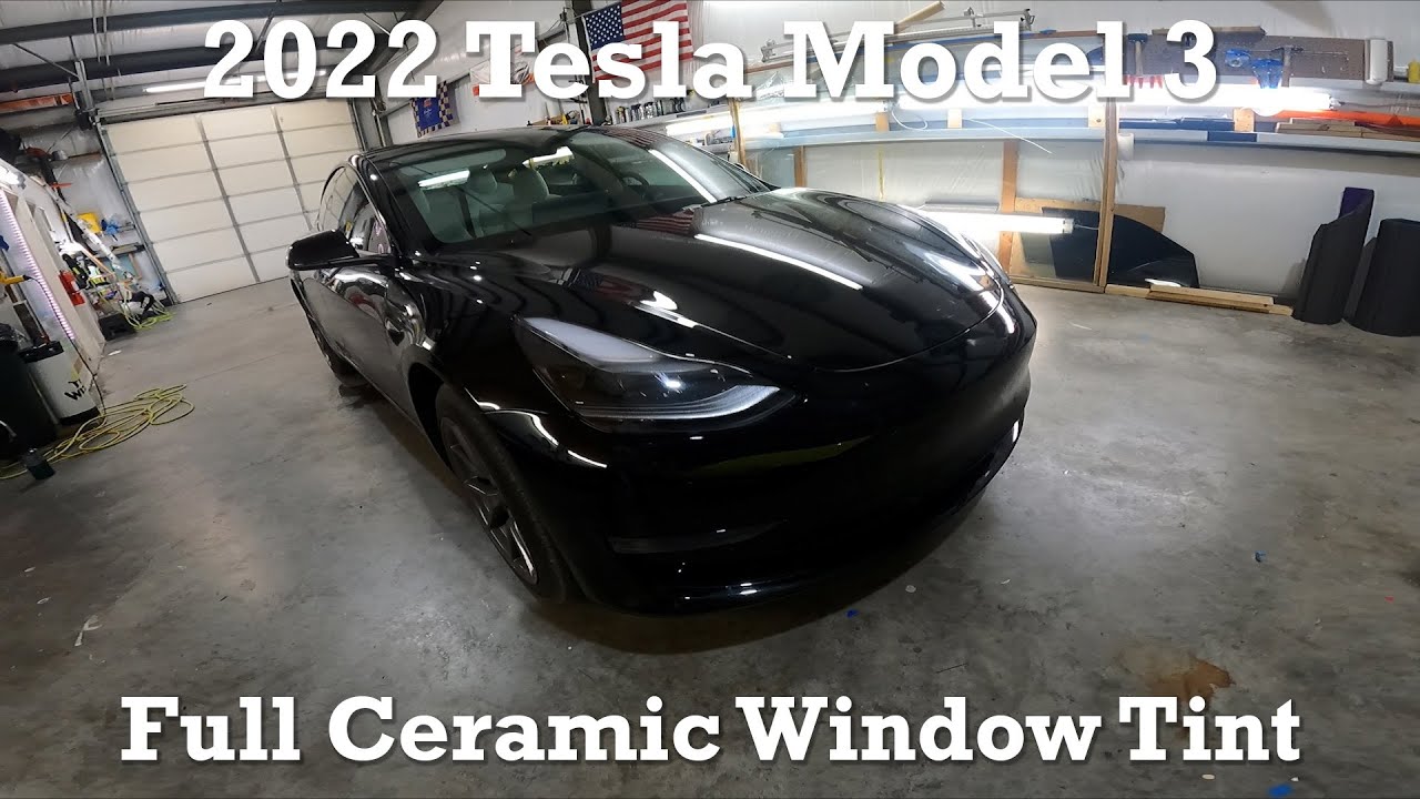 2022 Tesla Model 3 Full Ceramic Window Tint Process