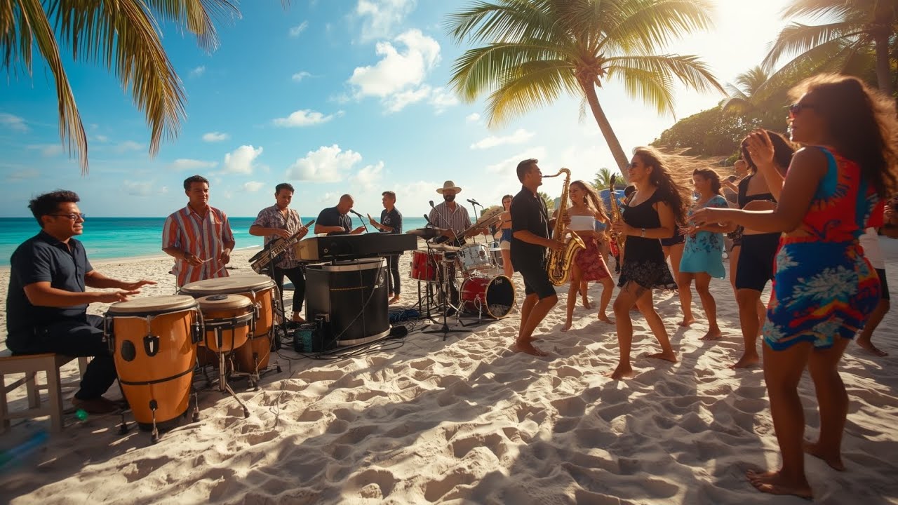 Miami Beach Salsa Party 🎺💃 | Energetic Latin Music & Tropical Vibes