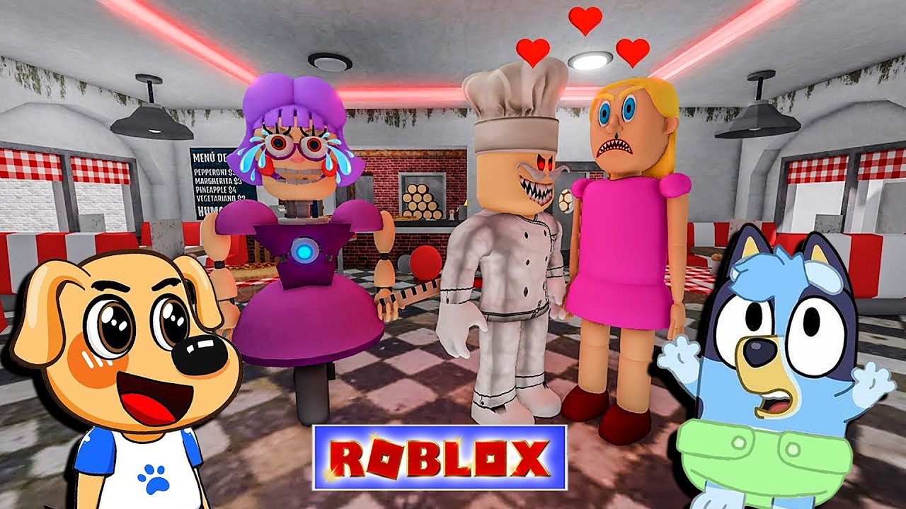 SECRET LOVE STORY = PAPA PIZZA 💗 EVIL MOM #roblox #scaryobby