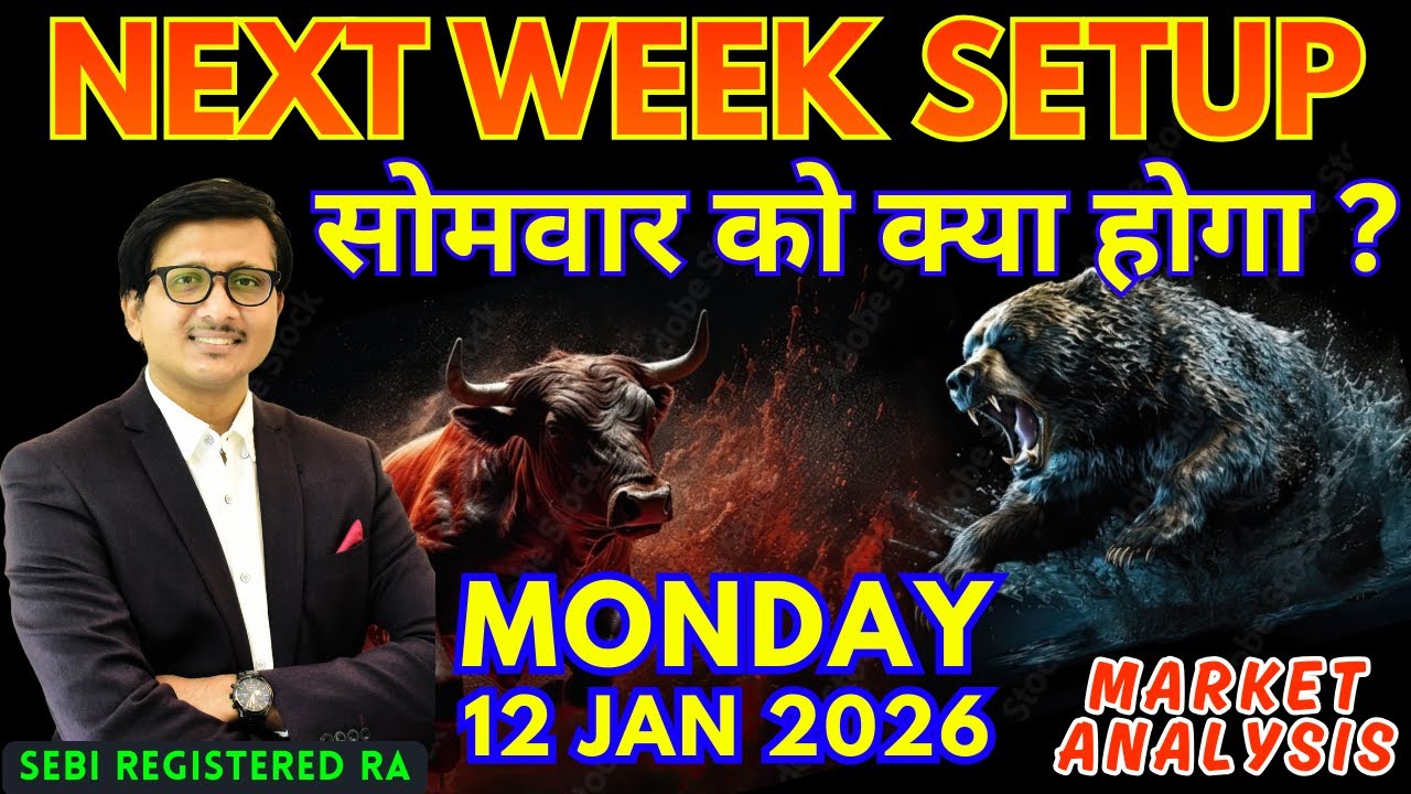 Nifty Prediction & Sensex Analysis for Tomorrow MONDAY 12 JAN 2026 | Nifty 50 Bank Nifty Tomorrow