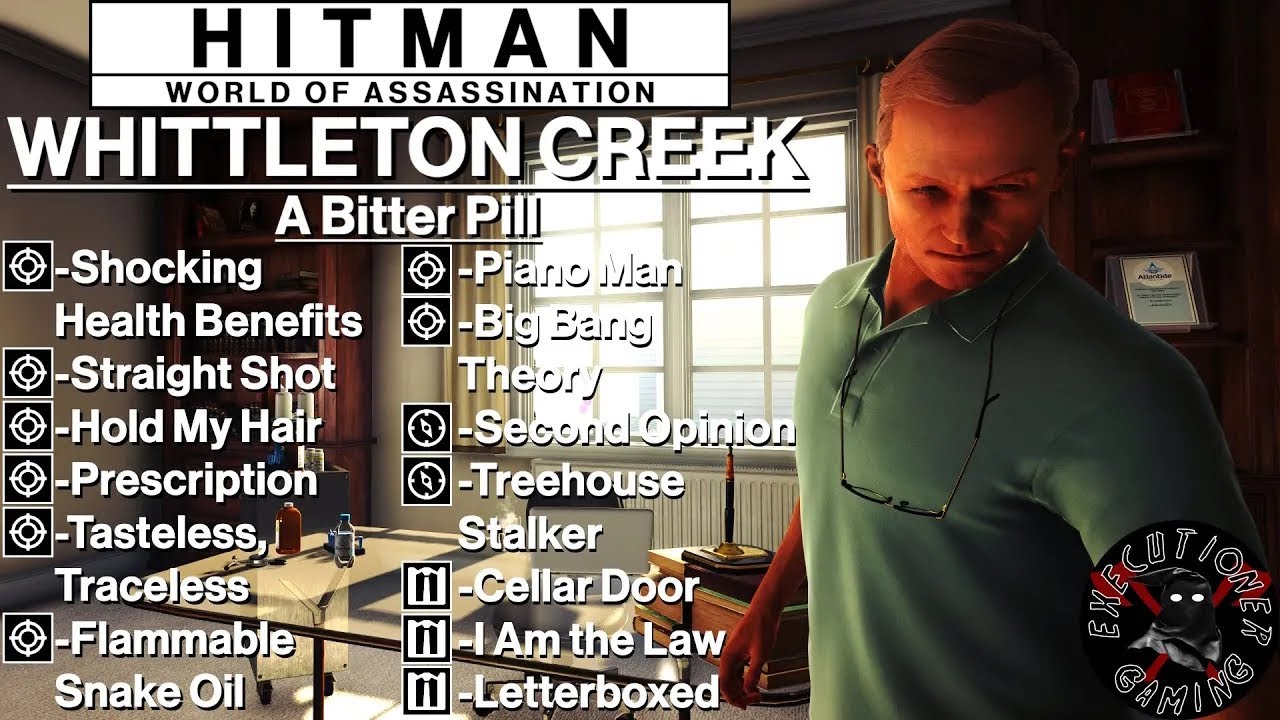Hitman WoA: Whittleton Creek - A Bitter Pill - Shocking Health Benefits, Prescription +12 More!