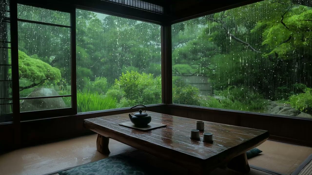 Rain Outside the Bedroom is Perfect for Relaxation Time - Calm the Mind, and Reduce Stress