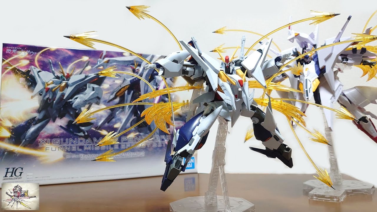 （HGクスィーとペーネロペーがセットに！ファンネルミサイルとエフェクトが付属！）HGUC 1/144 ΞガンダムVSペーネロペー ファンネル・ミサイル エフェクトセット　レビュー