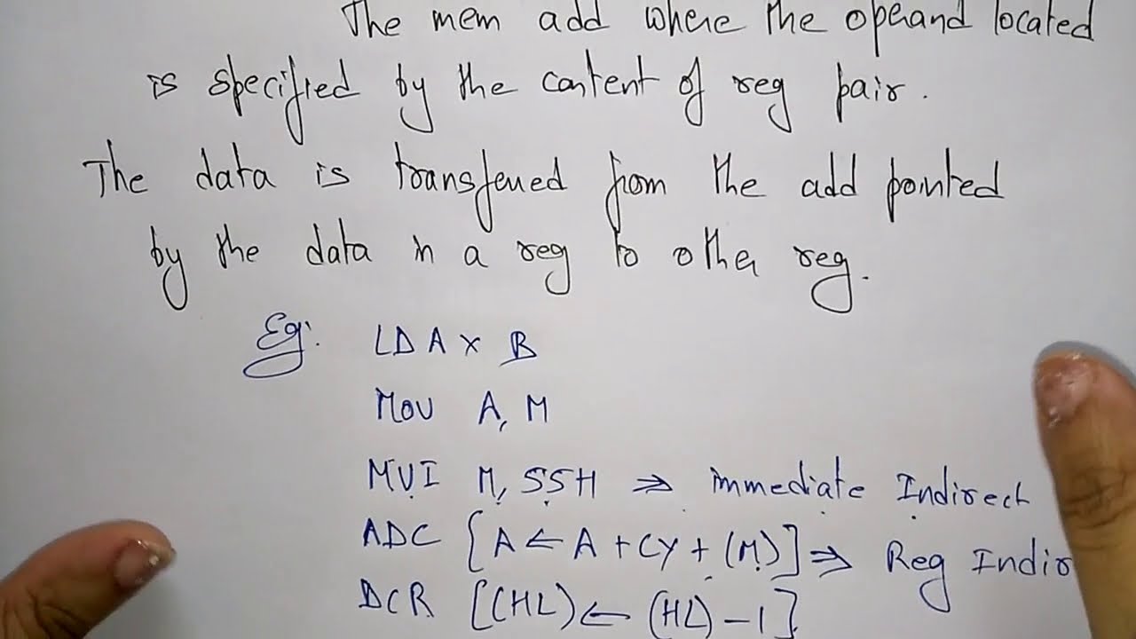 8085 addressing modes | COA | Lec-73 | Bhanu Priya