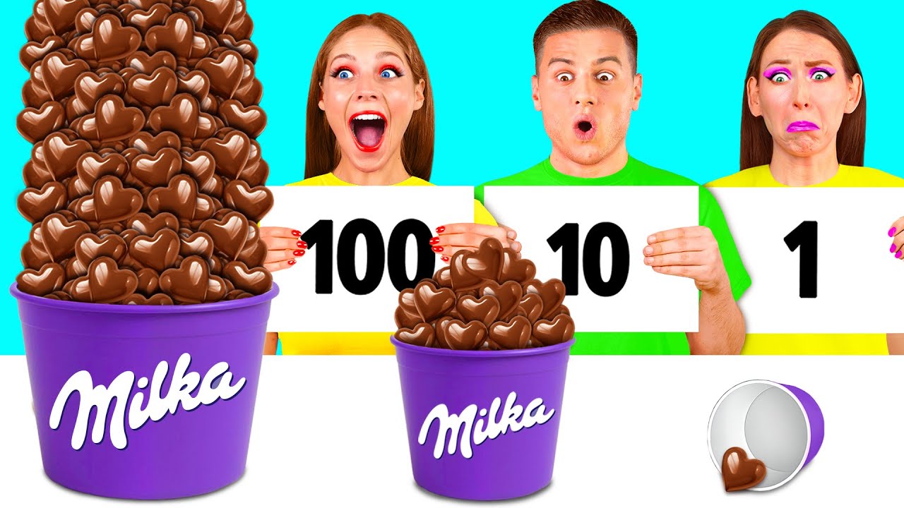 100 Слоев Еды Челлендж | Потрясающие Кухонные Хитрости от Fun Teen