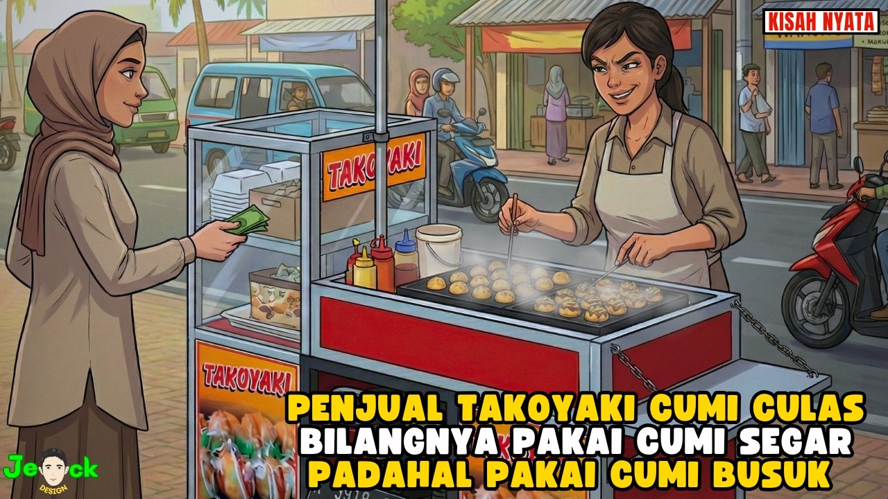 AZAB PENJUAL TAKOYAKI CUMI CULAS BILANGNYA PAKAI CUMI SEGAR PADAHAL PAKAI CUMI BUSUK || ANIMASI AZAB
