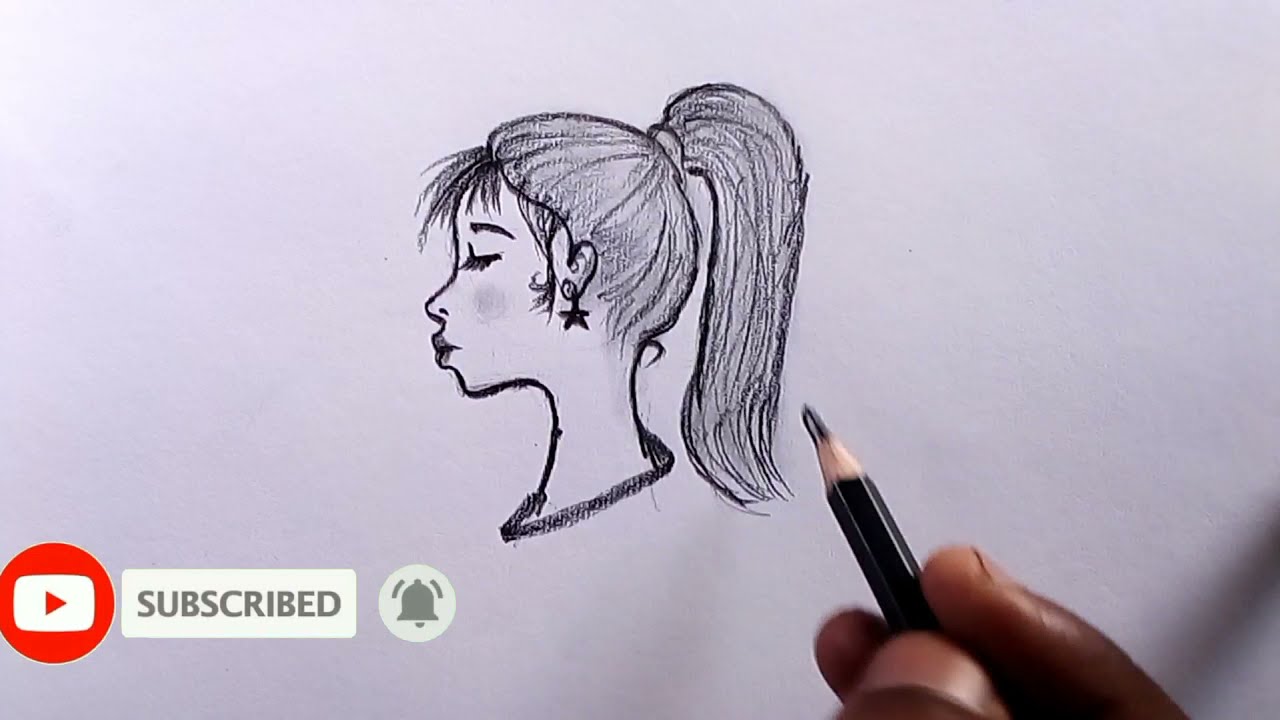 Jinsi ya kuchora sura ya mwanamke kwanjia rahisi How to draw woman side face simply step by step