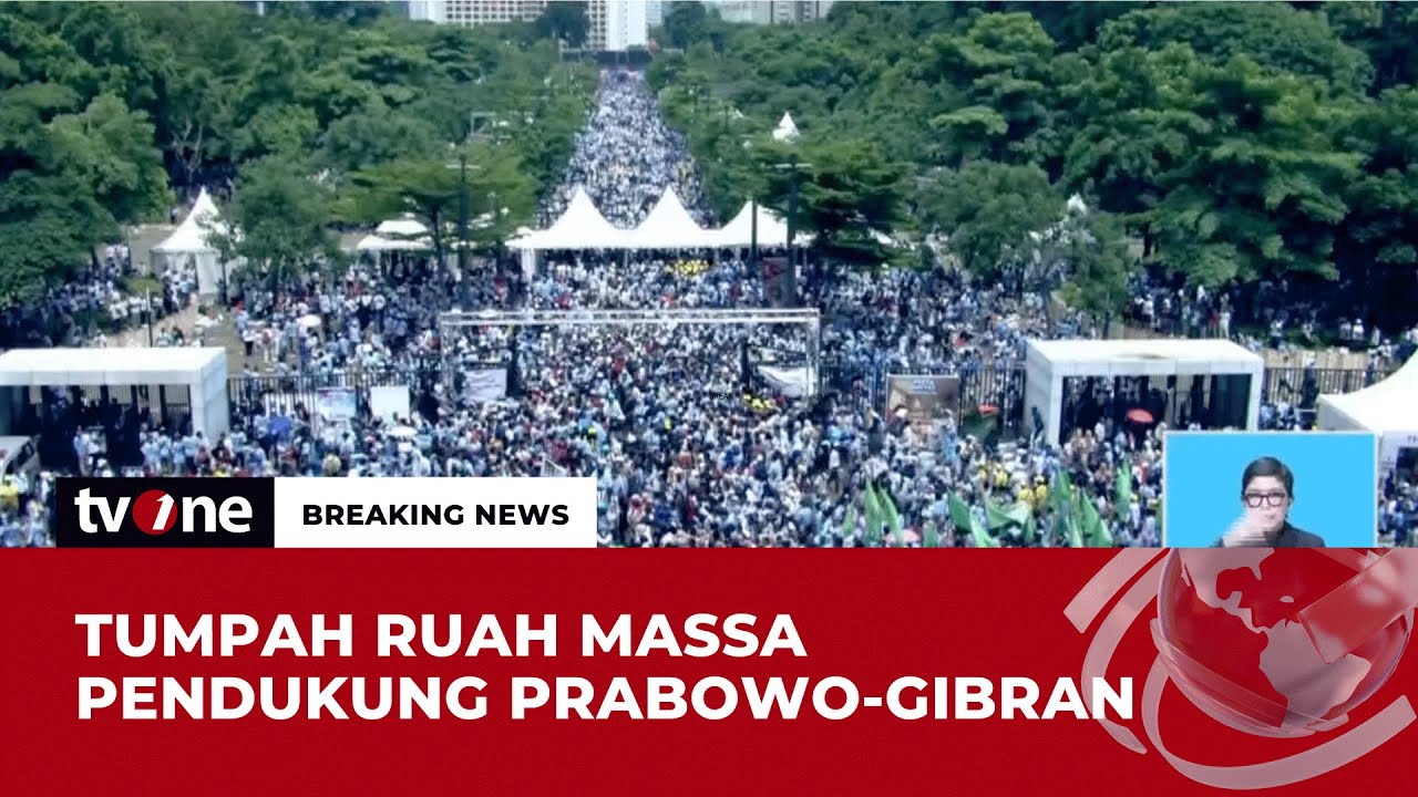 Penampakan Lautan Massa Pendukung Prabowo-Gibran di GBK | Breaking News tvOne