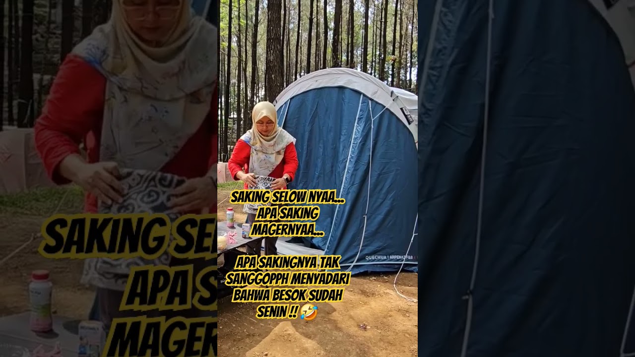 edisi aras-arasen bongkar tenda 😅 #campingindonesia #campingkeluarga #campingwithkids #trawas