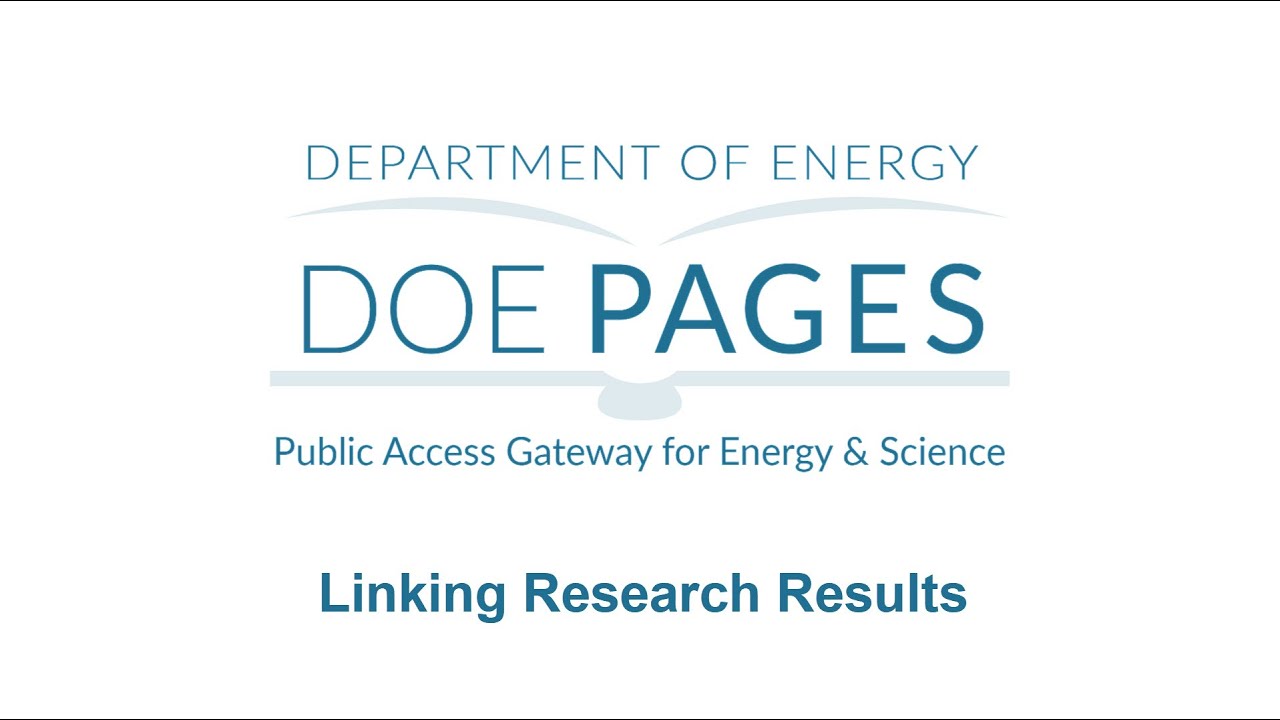 DOE PAGES - Linking Research Results