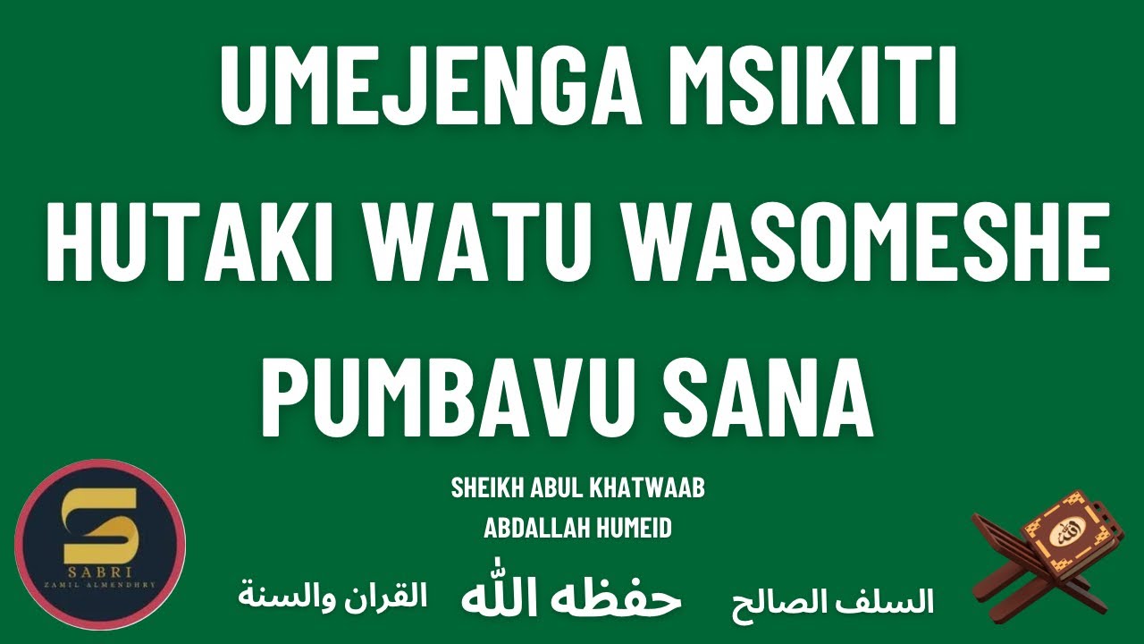 HAWA NDIO WALE WALIO AMBAO KWAMBA! WAMETOSHEKA NA UJINGA WAO. WASAKATONGE! HUTAKI WATU WASOMESHE