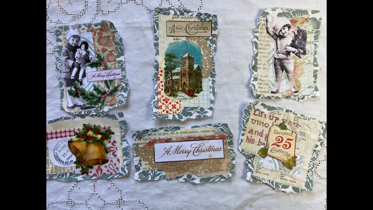 Christmas junk journal super easy and fast clusters
