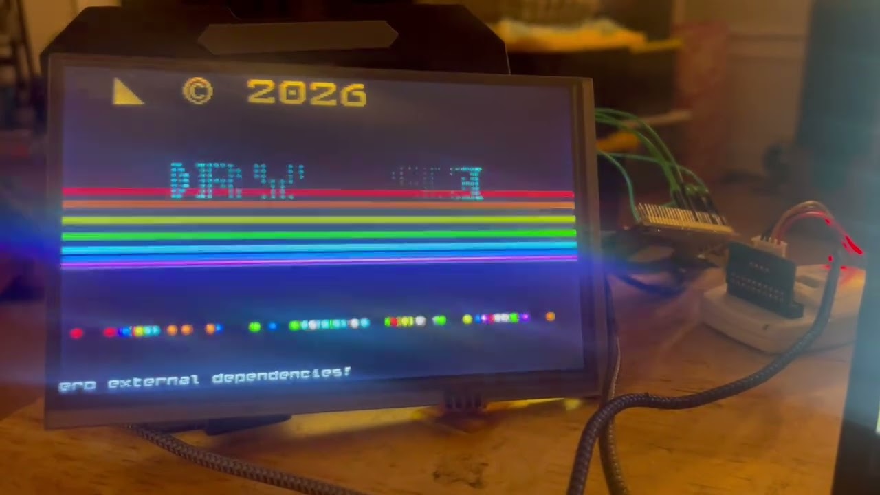 Old-school raster effects on modern LCD w/ hblank interrupts