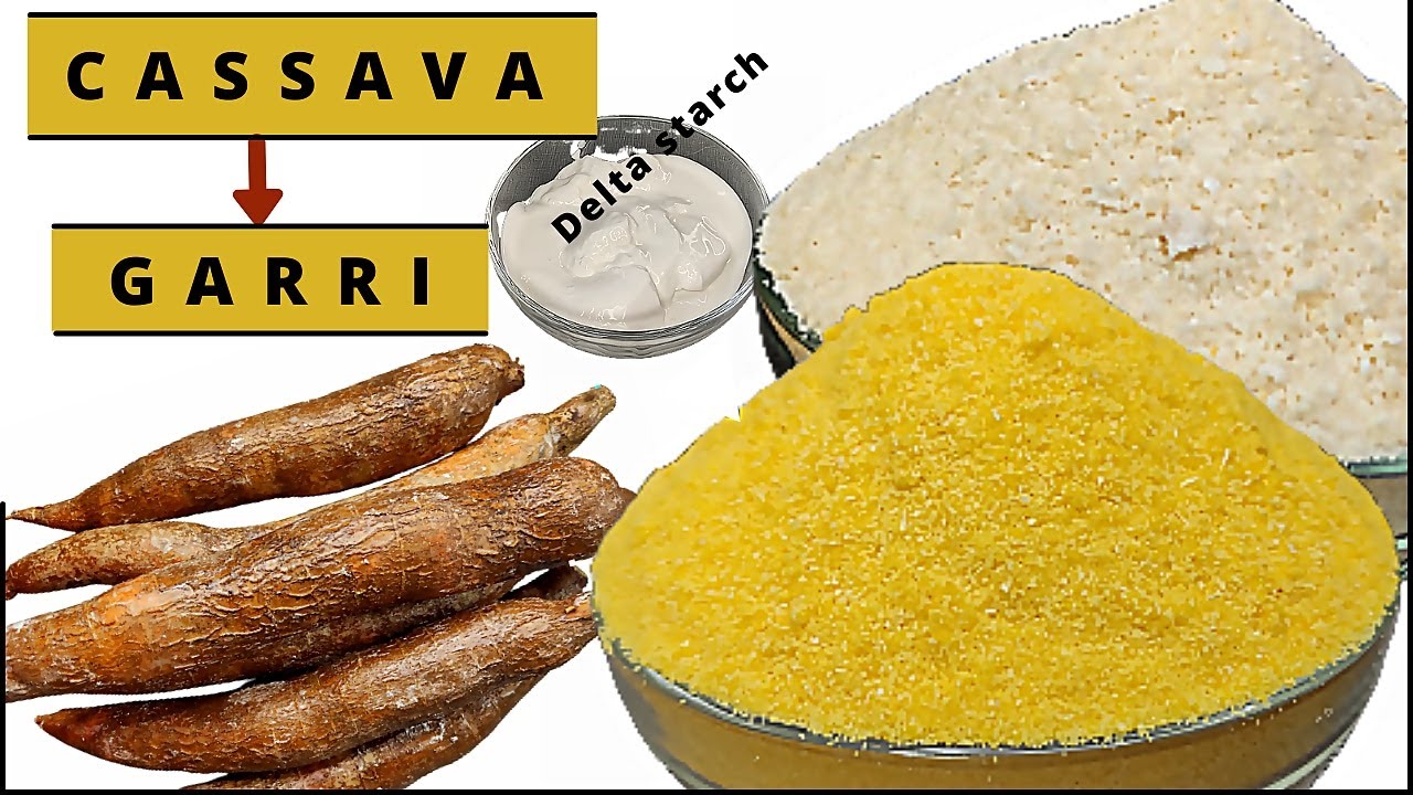 How to process Cassava into Garri / Cassava flakes while living abroad + Original Delta Starch 🤩