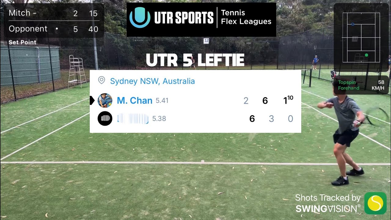 UTR 5 Leftie | Singles Comp | Tennis Flex Leagues - Nov/Dec 2025 Round 2