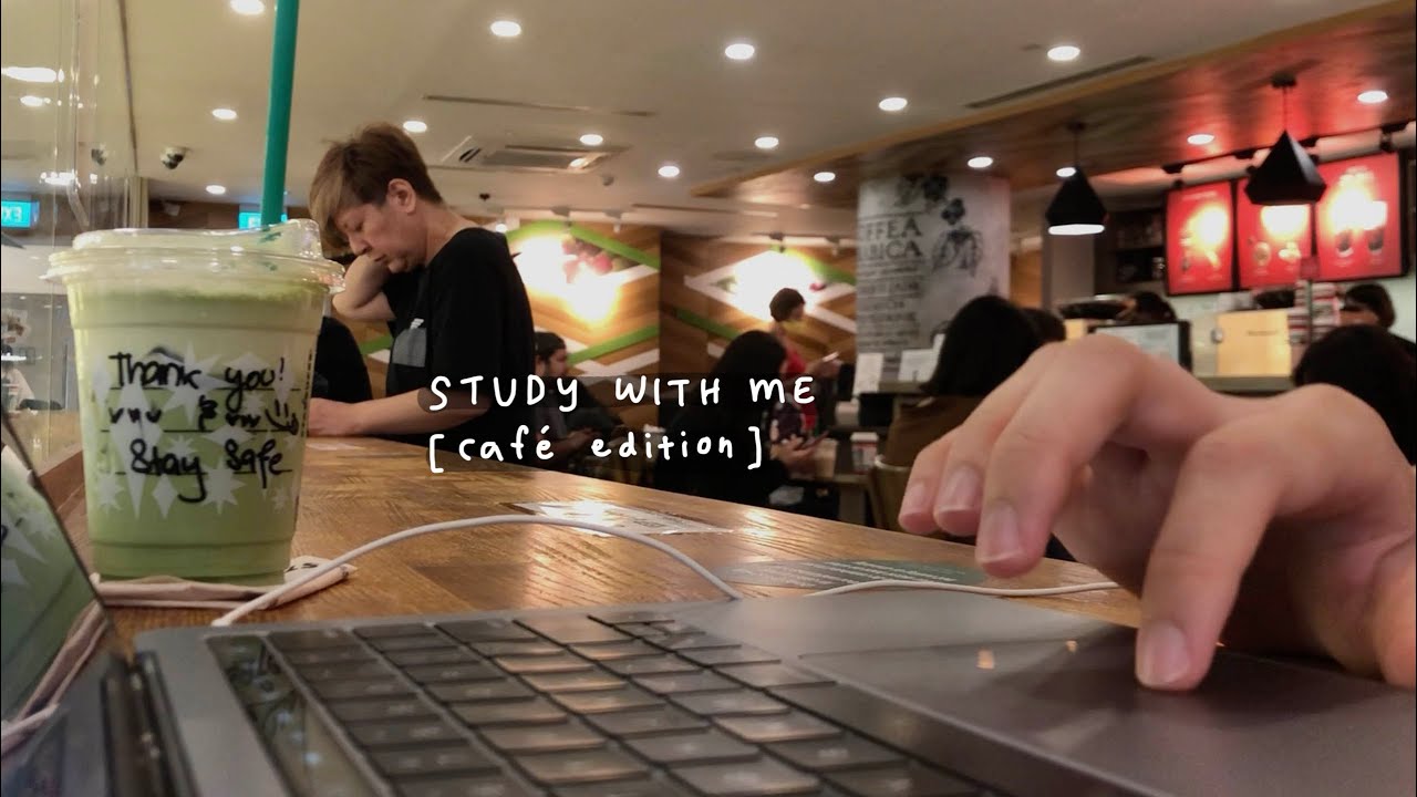 real time study with me (cafe edition) | 1 hour