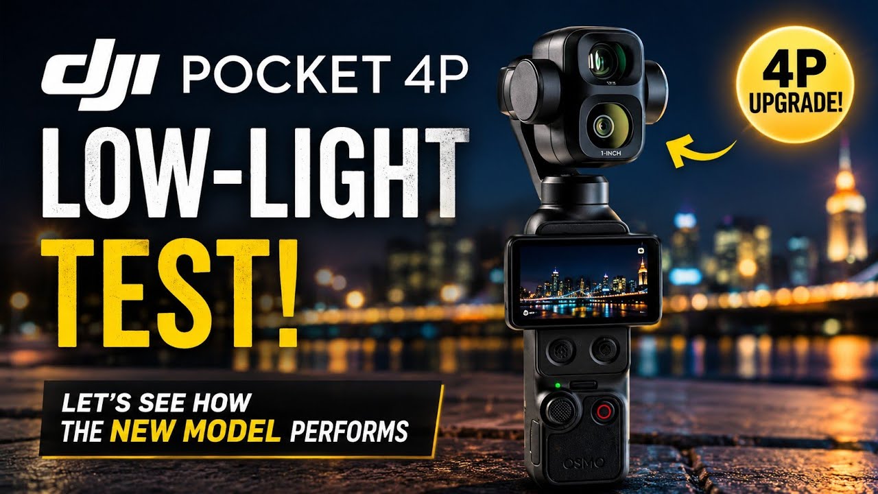 DJI Osmo Pocket 4P Low-Light Shooting Test: Let's see how the new model performs in low light!