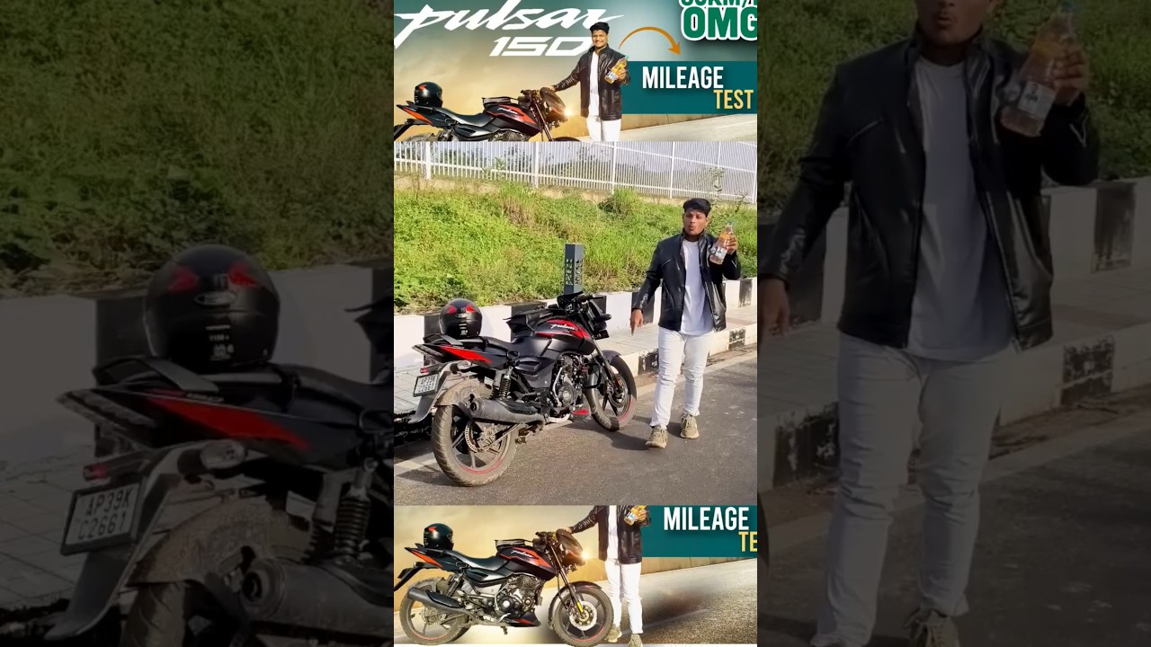 Pulsar 150 mileage test in telugu 🔥💯🤯#shorts #ns #reels #viralvideo