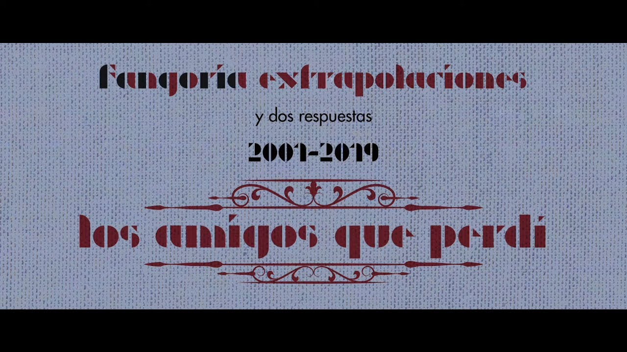 Fangoria - Los amigos que perd&iacute; (Lyric Video)
