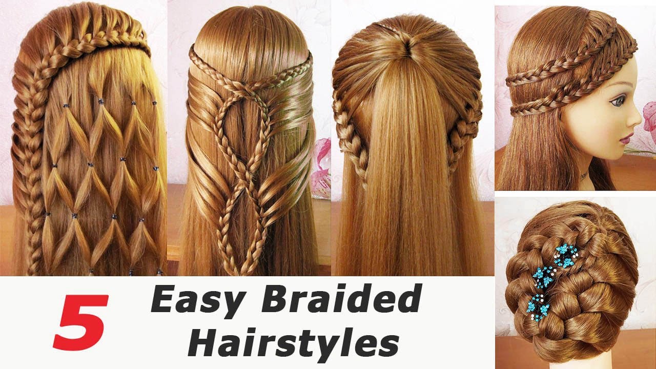 5 Simple and Trendy Hairstyles for Ladies 😍 Hairstyles for Party Look