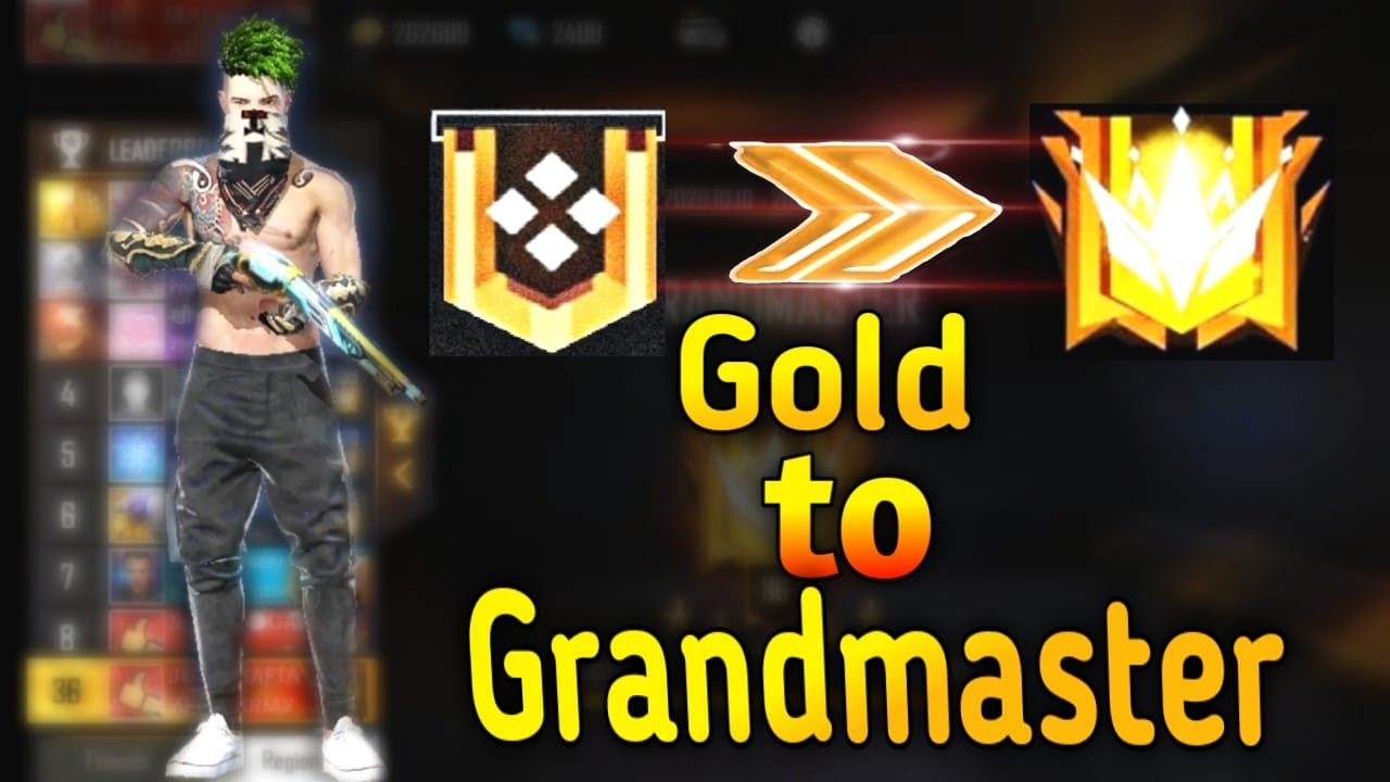 GOLD TO GRANDMASTER IN ONE DAY || GRANDMASTER TIPS AND TRICKS || GARENA FREEFIRE