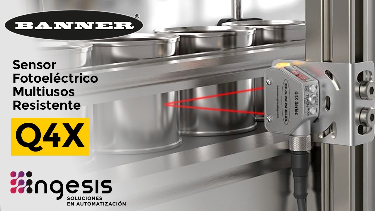 Q4X Sensor Fotoeléctrico Medición Láser, Versátil y Robusto de Banner . Ingesis Automatización