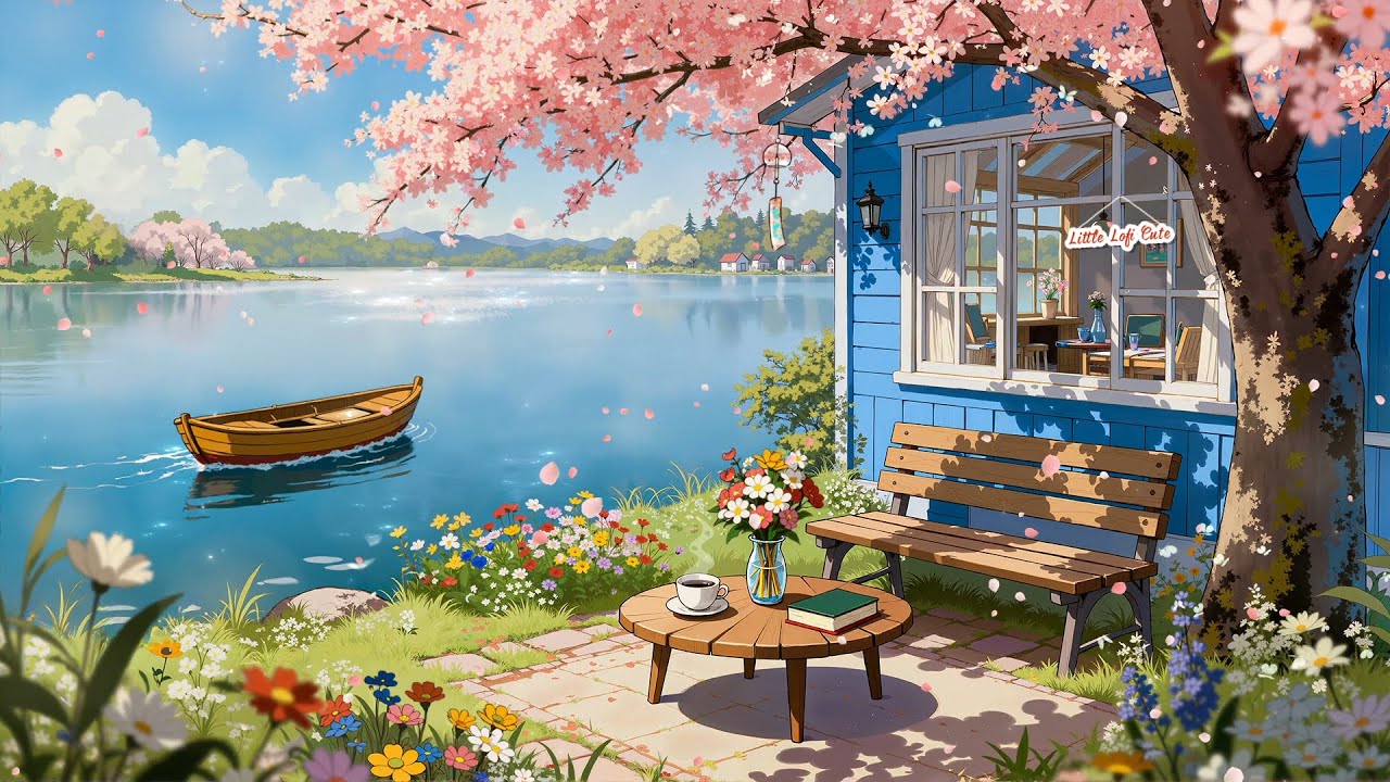 Peaceful Lakeside Cabin 🌿 Spring Morrning Routine with Lofi Music Make Your Day Better