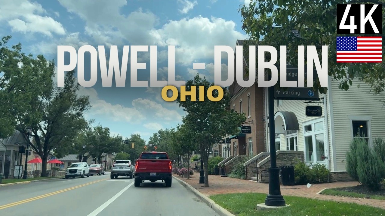 Road Tour &ndash; Driving POV in Powell and Dublin, Ohio Area - Columbus OH Suburbs