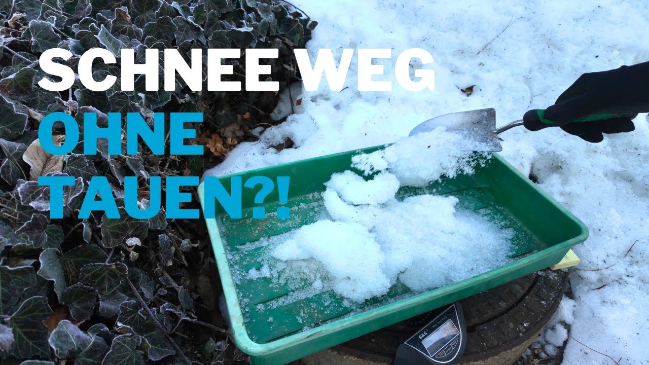Schnee löst sich in Luft auf - Experiment