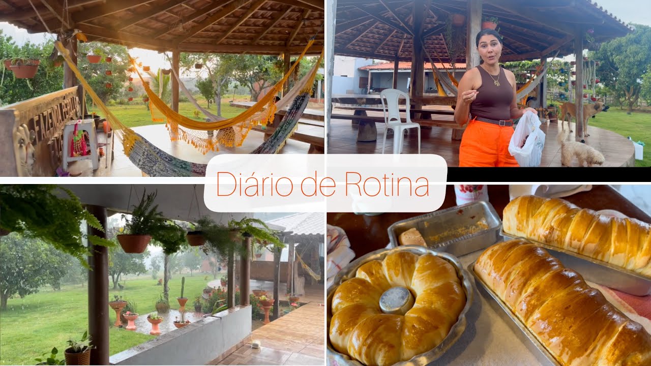 Diário de Rotina | Plantando PRESENTE que ganhei | Fiz pão | Choveu muito aqui 🌺🏠🍞