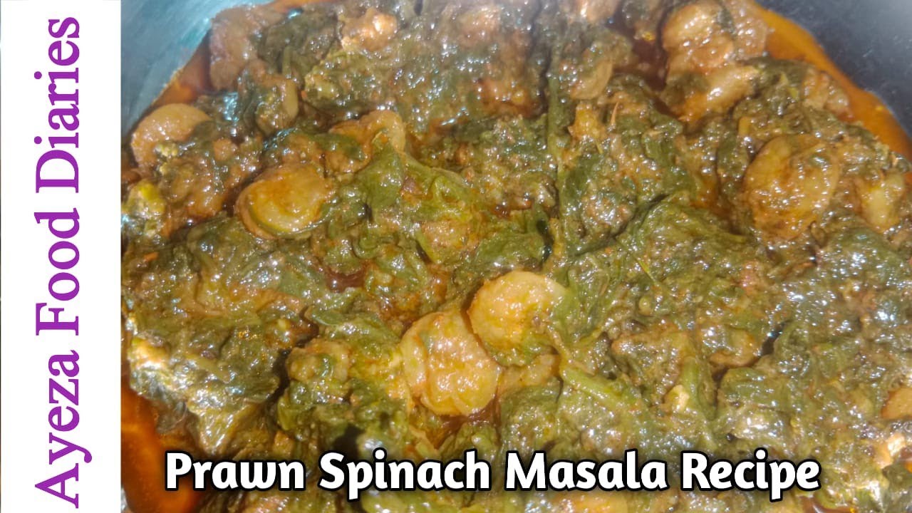 Jhinga Palak | How to make Prawn & spinach together | Saag Recipe 