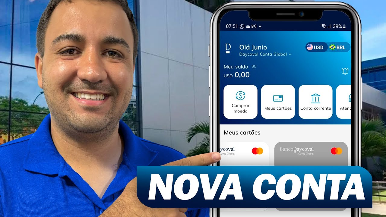 CHEGOU MAIS UMA NOVA CONTA DIGITAL, CONTA DAYCOVAL GLOBAL.