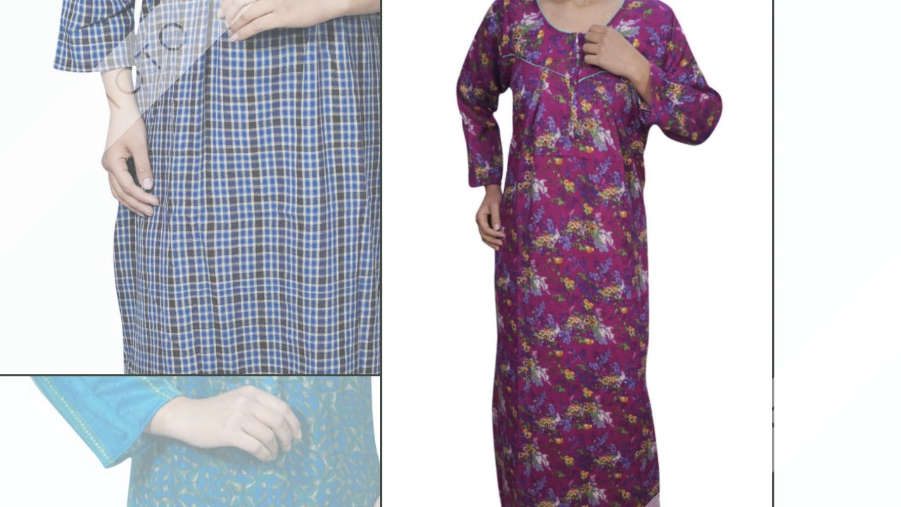 Womens Winter Sleepwear Maxi Nighty